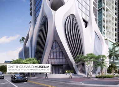 One Thousand Museum Condos Building with Logo Overlay