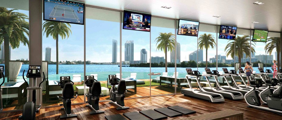 ECHO Aventura Condos Fitness Area