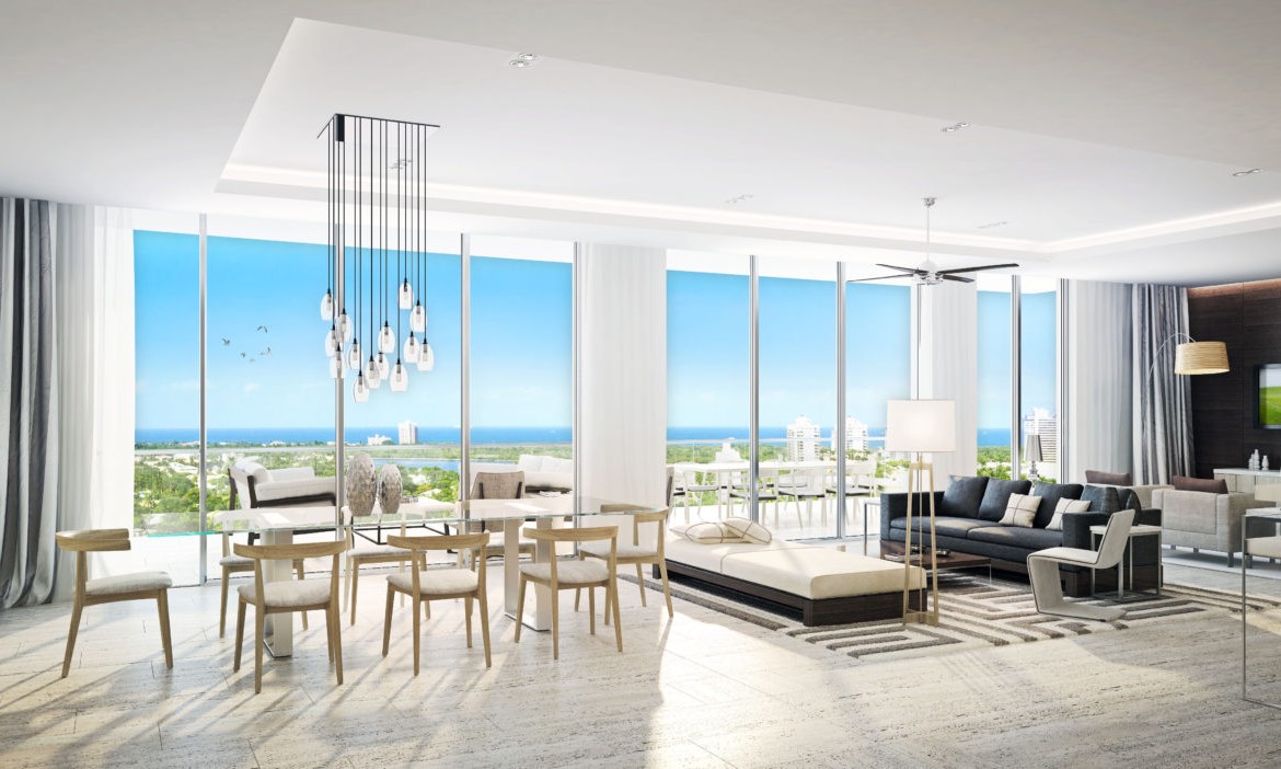 Riva Ft.Lauderdale Condos Living Area