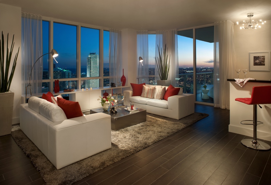 Vizcayne North Tower Condos Living Room