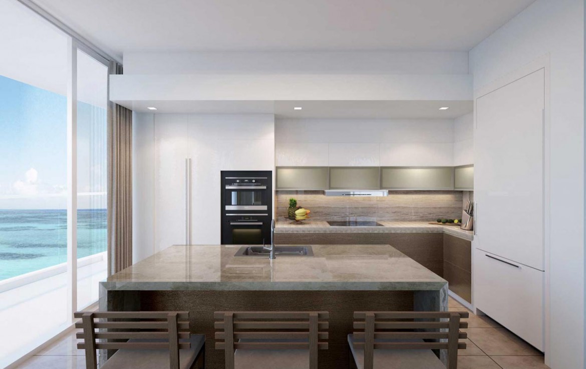 Interior Rendering of Amrit Ocean Resort and Residences Kitchen