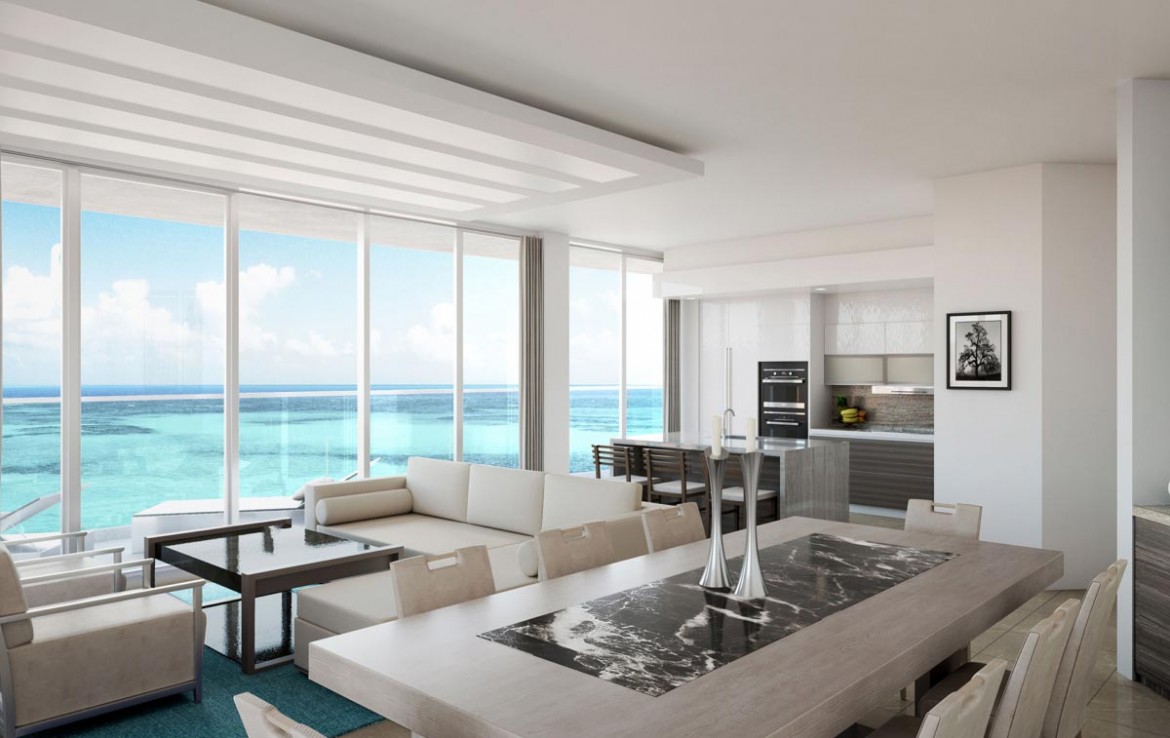 Interior Rendering of Amrit Ocean Resort and Residences Living Area