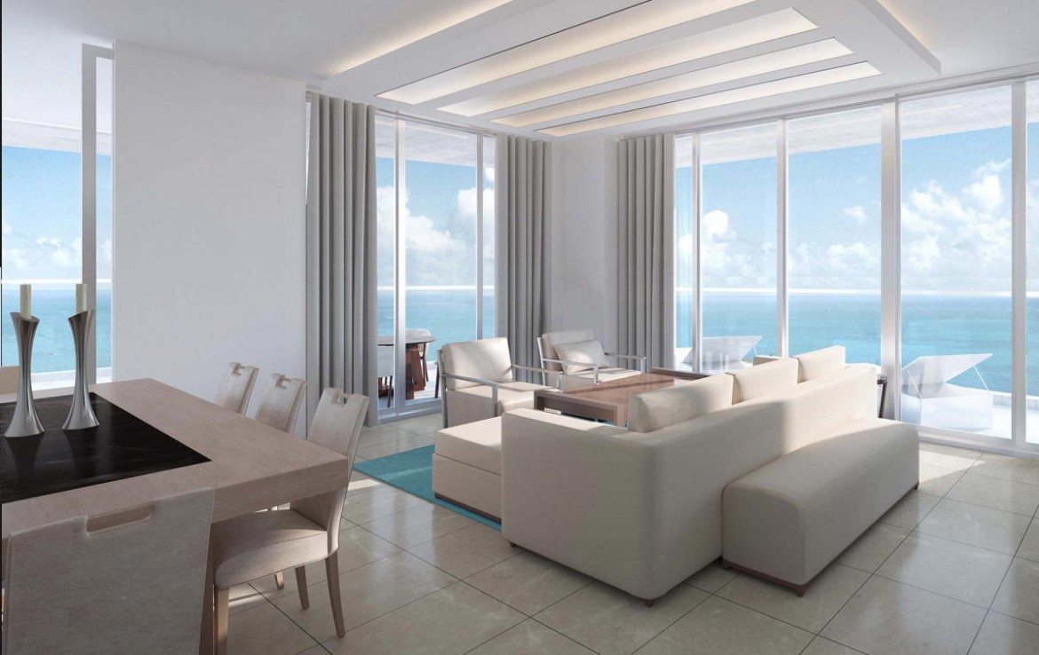 Interior Rendering of Amrit Ocean Resort and Residences Living Area